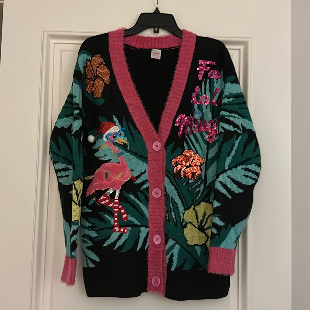 Sequin “ugly” Christmas sweater.